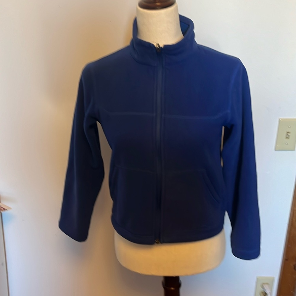 Boy’s blue zip up fleece jacket, size 8